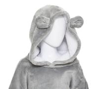 Paris Prix Atmosphera for Kids - Plaid Sweat Capuche Enfant Ours 60x95cm Gris