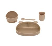 Paris Prix Atmosphera for Kids - Set Repas Enfant en Silicone Yum 21cm Ocre
