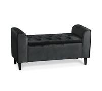 Paris Prix Banc Coffre en Velours Turner 114cm Noir