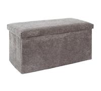 Paris Prix Banc Coffre Pliable Côtelé Scott 76cm Taupe