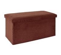 Paris Prix Banc Coffre Pliable Côtelé Scott 76cm Terracotta