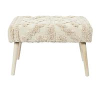 Paris Prix Banc Design en Bois Mirage 60cm Blanc & Beige