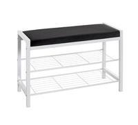 Paris Prix Banc Rangement à Chaussures Elia 75cm Blanc & Noir