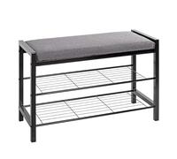 Paris Prix Banc Rangement à Chaussures Elia 75cm Gris & Noir