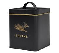 Paris Prix Boîte à Farine en Métal Lounge 19cm Noir