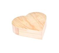 Paris Prix Boîte Déco en Bois Cœur 15cm Naturel