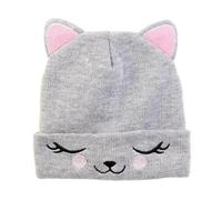 Paris Prix Bonnet Enfant Chat 21cm Gris & Rose