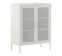 Paris Prix Buffet 2 Portes en Métal Misha 102cm Blanc