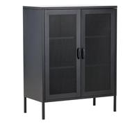 Paris Prix Buffet 2 Portes en Métal Misha 102cm Noir