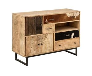 Paris Prix Buffet 4 Tiroirs & 3 Portes en Bois Jonas 115cm Naturel