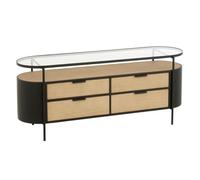 Paris Prix Buffet 4 Tiroirs Bya 133cm Naturel