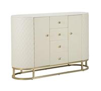 Paris Prix Buffet Design Effet Marbre Sharon 120cm Blanc & Or