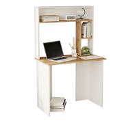 Paris Prix Bureau 3 Étagères Micah 148cm Naturel & Blanc