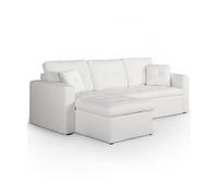 Paris Prix Canapé d'angle Convertible Corto 221cm Blanc