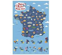 Paris Prix Carte à Gratter Régions de France 70cm Bleu