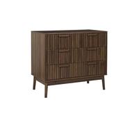 Paris Prix Commode 3 Tiroirs Klaus 90cm Marron Foncé