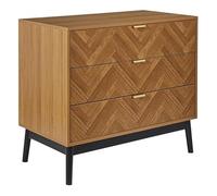 Paris Prix Commode Design 3 Tiroirs Felix 90cm Marron