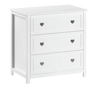Paris Prix Commode Enfant 3 Tiroirs Amori 90cm Blanc