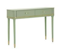 Paris Prix Console 2 Tiroirs Camille 101cm Vert & Or