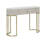 Paris Prix Console Design Effet Marbre Montpellier 100cm Crème & Or