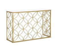 Paris Prix Console Design en Marbre Star 120cm Blanc & Or