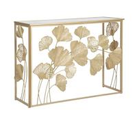Paris Prix Console Design en Métal Leaf 108cm Or