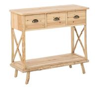 Paris Prix Console en Bois 3 Tiroirs Chamonix 92cm Naturel