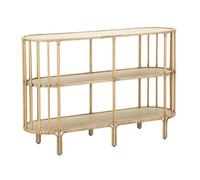 Paris Prix Console Ovale en Métal Panama 120cm Naturel