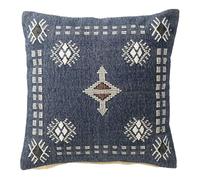 Paris Prix Coussin Déco en Coton Ethique 45x45cm Bleu Foncé