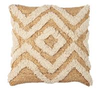 Paris Prix Coussin Déco en Jute Tufté 40x40cm Beige & Naturel
