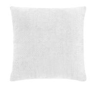 Paris Prix Coussin Déco en Velours Chenillé Leo 45x45cm Blanc