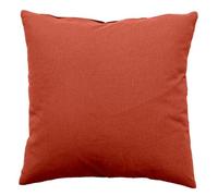 Paris Prix Coussin Déco Uni Déhoussable Panama 40x40cm Terracotta