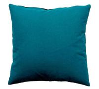Paris Prix Coussin Déco Uni Déhoussable Panama 60x60cm Bleu Canard