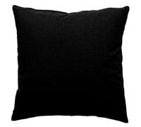 Paris Prix Coussin Déco Uni Déhoussable Panama 60x60cm Noir