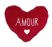 Paris Prix Coussin Plaid Sherpa Cœur 120x150cm Rouge