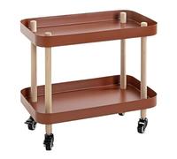 Paris Prix Desserte de Cuisine 2 Niveaux Yumi 47cm Rouge