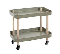 Paris Prix Desserte de Cuisine 2 Niveaux Yumi 47cm Vert