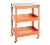 Paris Prix Desserte de Cuisine 3 Niveaux Coppa 75cm Orange