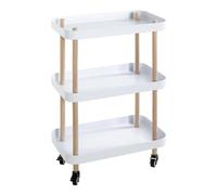 Paris Prix Desserte de Cuisine 3 Niveaux Yumi 76cm Blanc