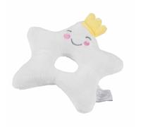 Paris Prix Doudou avec Hochet Étoile 12cm Blanc