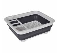 Paris Prix Égouttoir à Vaisselle Rétractable 36cm Anthracite