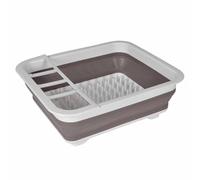 Paris Prix Égouttoir à Vaisselle Rétractable 36cm Taupe