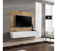 Paris Prix Ensemble Meuble TV Switch 180cm Blanc & Naturel