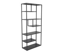 Paris Prix Étagère Bibliothèque 6 Niveaux Staal 190cm Noir