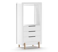 Paris Prix Étagère Enfant 3 Tiroirs Smile 180cm Blanc