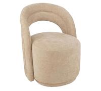 Paris Prix Fauteuil Design Arrondi Anise 80cm Beige