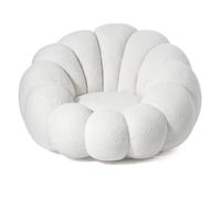 Paris Prix Fauteuil Design Coquillage Bouclette 98cm Blanc
