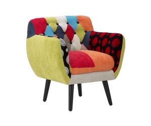 Paris Prix Fauteuil Design Patchwork Impérial 78cm Multicolore