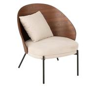 Paris Prix Fauteuil Lounge Design Lone 81cm Marron & Beige