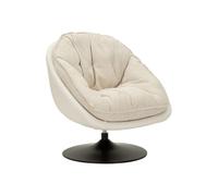 Paris Prix Fauteuil Pivotant Capitonné Conca 84cm Crème